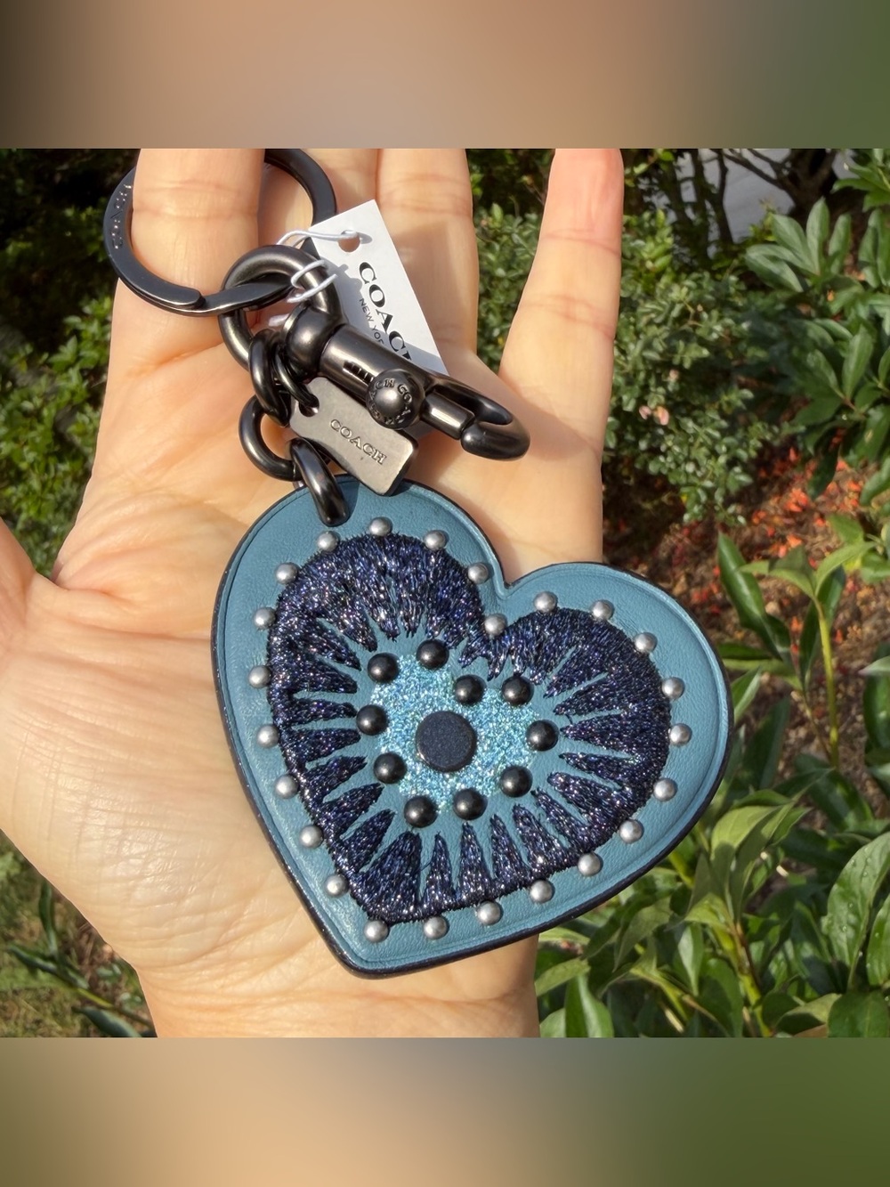 NWT Coach Heart Applique Bag Charm 27659